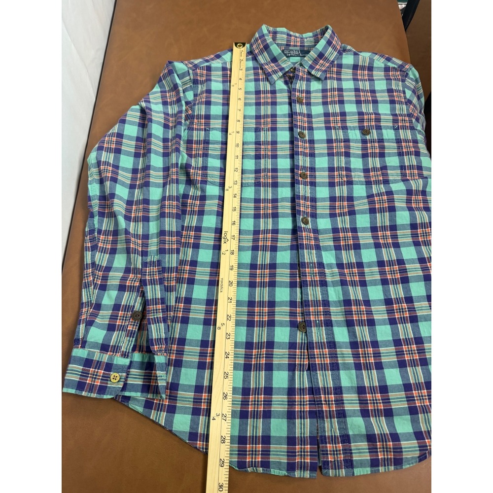 Polo Ralph Lauren Mens Plaid Button Down Teal Purple Orange Large Long Sleeve - Picture 6 of 7